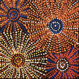 Peinture, Ngapa Jukurrpa (Water Dreaming) - Puyurru, Evelyn Robertson Nangala