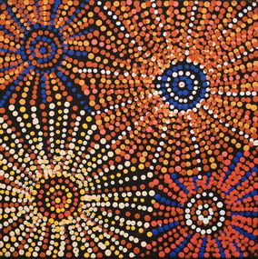 Gemälde, Ngapa Jukurrpa (Water Dreaming) - Puyurru, Evelyn Robertson Nangala