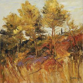 Gemälde, Pins au soleil couchant, Jean-Paul Surin