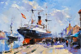 Painting, Daily hustle and bustle - series Golden age, Volodymyr Gluhomanyuk