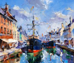 Painting, Fantasies of the Port of Gandia - series Golden age, Volodymyr Gluhomanyuk