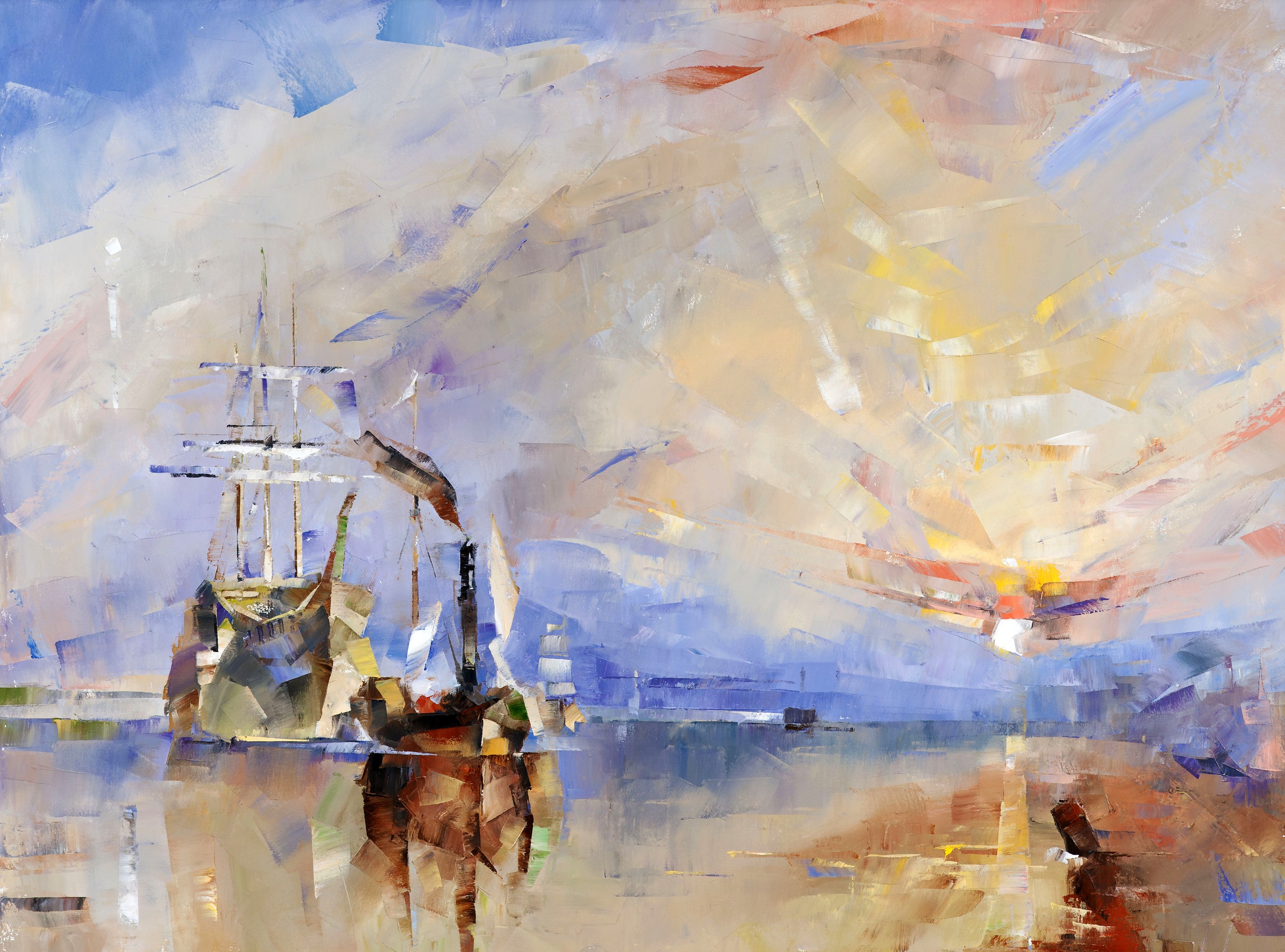Volodymyr Gluhomanyuk, Shining - Interpretation of the painting by William Turner Volodymyr Gluhomanyuk, Shining - Interpretation of the painting by William Turner