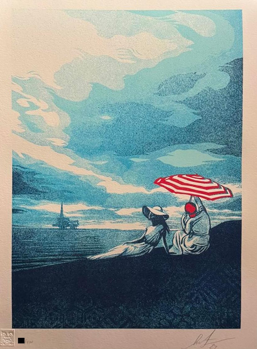 Shepard Fairey (Obey), Bliss At The Cliff's Edge (Letterpress) Shepard Fairey (Obey), Bliss At The Cliff's Edge (Letterpress)