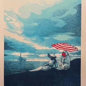 Drucke, Bliss At The Cliff's Edge (Letterpress), Shepard Fairey (Obey)