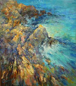 Peinture, Rocky shore, Serhii Cherniakovskyi