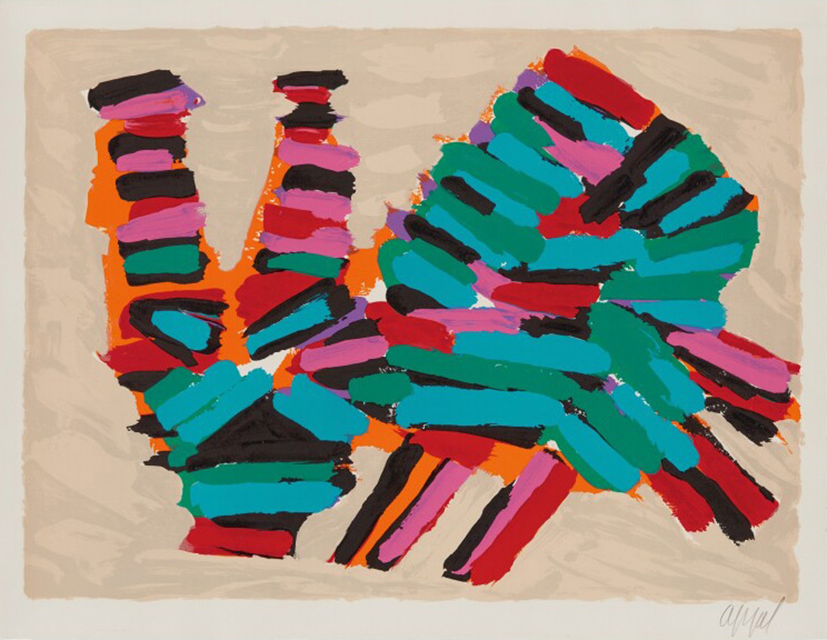 Karel Appel, Frightened Cat Karel Appel, Frightened Cat