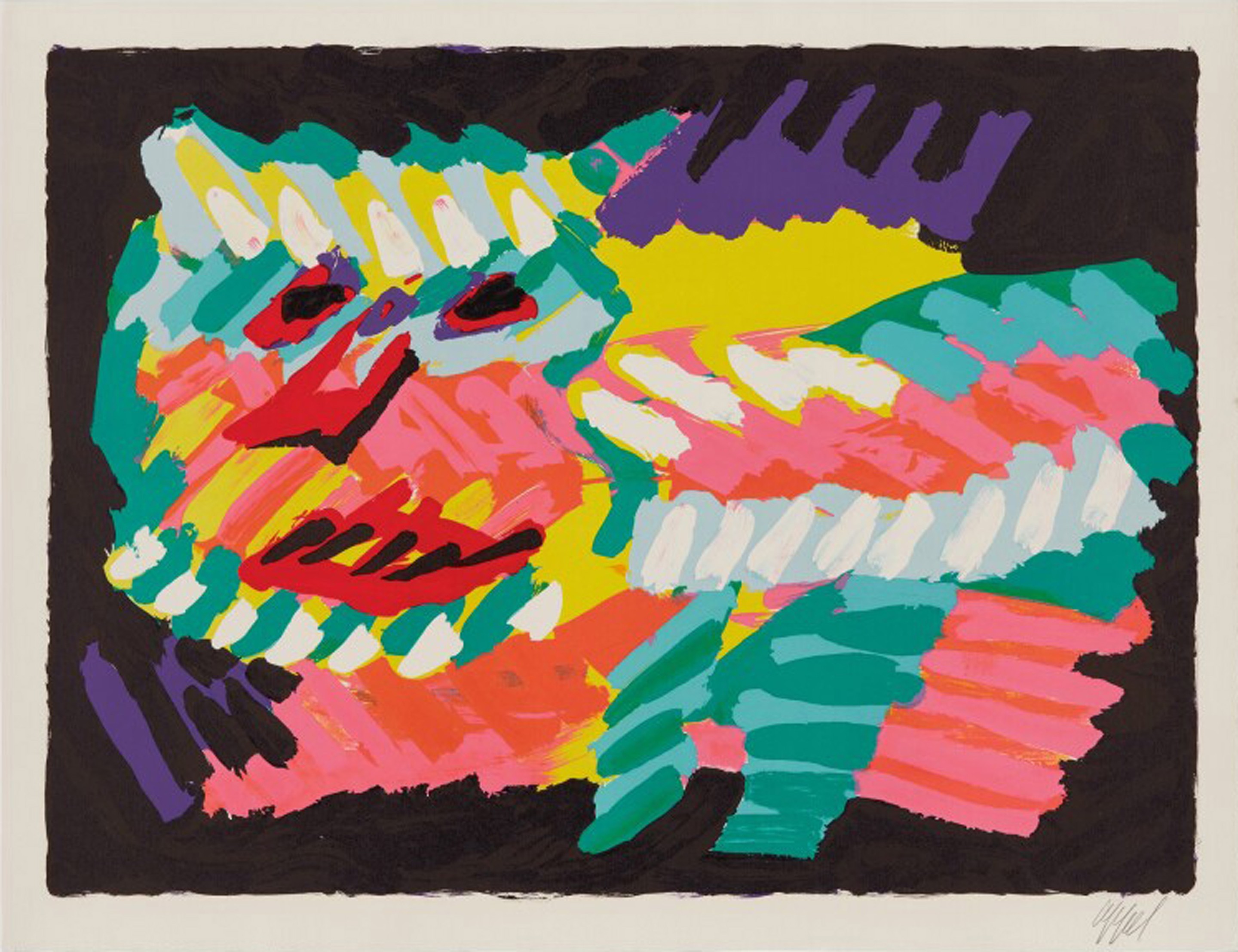 Karel Appel, Pink Cat Karel Appel, Pink Cat