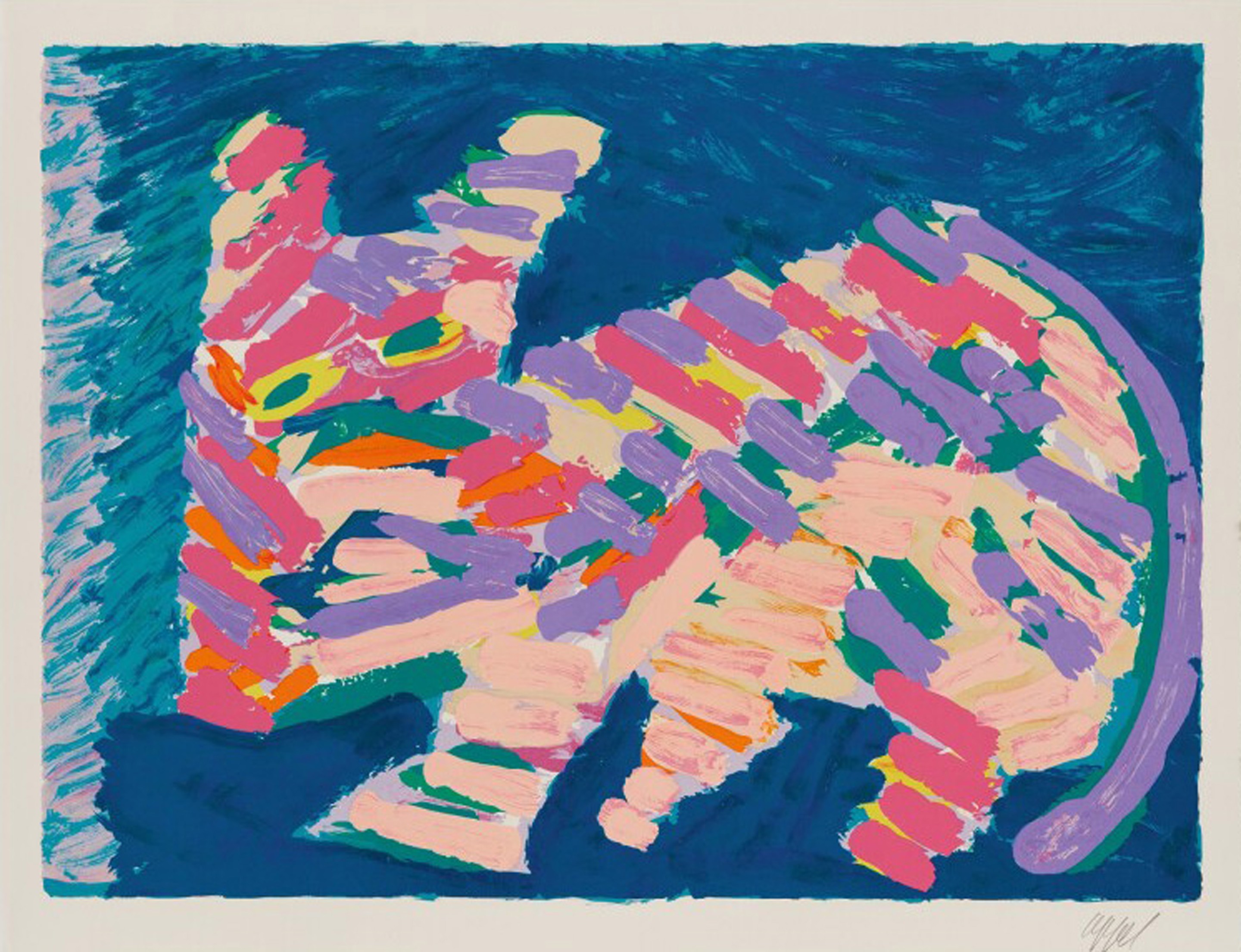Karel Appel, Resting Cat Karel Appel, Resting Cat