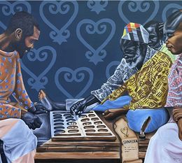 Peinture, Sankofa - 21st Century, Contemporary, Figurative Portrait, African, Games, Growth, Gideon Kotey