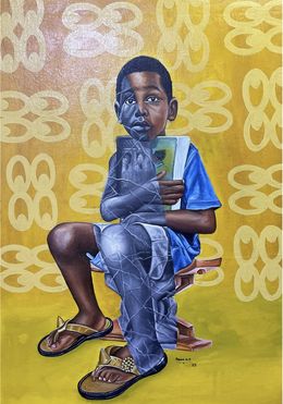 Peinture, Hold Onto Your Culture and History - 21st Century, Contemporary, Figurative Art, Gideon Kotey
