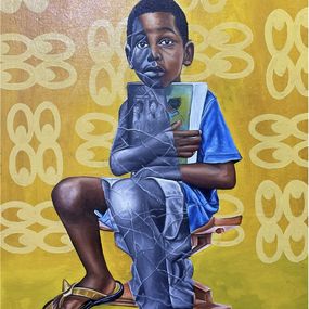 Gemälde, Hold Onto Your Culture and History - 21st Century, Contemporary, Figurative Art, Gideon Kotey