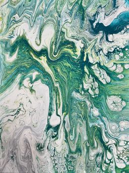 Gemälde, Green Cascades, Monica Tangen