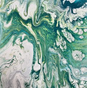 Gemälde, Green Cascades, Monica Tangen