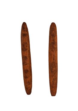 Sculpture, Paire de bâtons de musique, Anonyme - Art aborigène