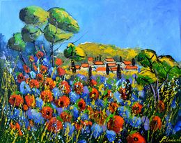 Peinture, Poppies in Provence, Pol Ledent