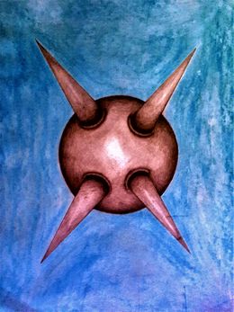 Fine Art Drawings, Sharp Gray Sphere, Kat Zhivetin