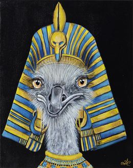 Gemälde, Cléopatruche - Série Portrait Autruche personnifiée, Anita Leray