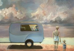Gemälde, Le ciel, le sel, l'attente, Lisbeth Buonanno