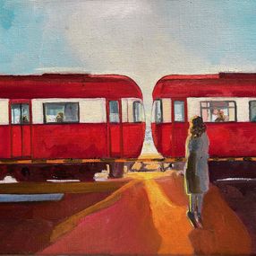 Gemälde, Le voyage écarlate sur l'écume, Lisbeth Buonanno