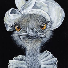 Gemälde, Le Bruntruche - Série Portrait Autruche personnifiée, Anita Leray