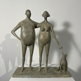 Skulpturen, Couple et Chien, Lucette Brandy