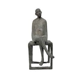 Sculpture, Homme Assis, Lucette Brandy