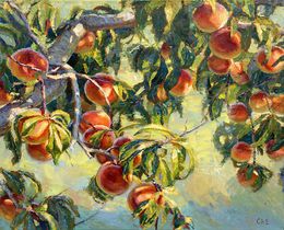 Peinture, Peach tree, Evgeny Chernyakovsky