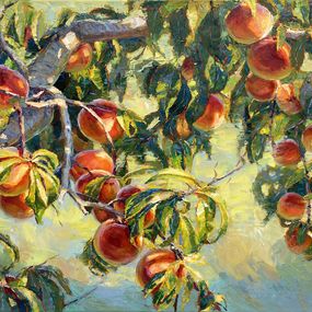 Gemälde, Peach tree, Evgeny Chernyakovsky