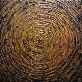 Peinture, Éclat concentrique doré, Jonathan Pradillon