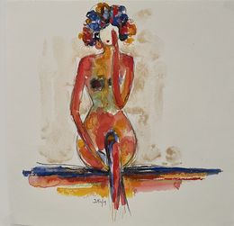 Gemälde, Indigo Blue, Isabelle Hirtzig