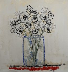 Gemälde, La nappe rouge, Isabelle Hirtzig