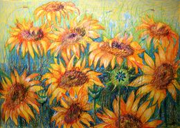 Painting, My sunflowers, Rakhmet Redzhepov (Ramzi)