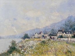 Painting, La Seine à Croisset Normandie réf : CPBD1113, Jean Pierre Dubord