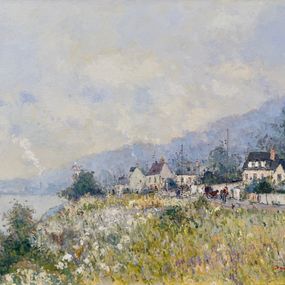 Gemälde, La Seine à Croisset Normandie réf : CPBD1113, Jean Pierre Dubord
