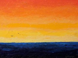 Peinture, Sunset with seascape, Andriy Klishyn