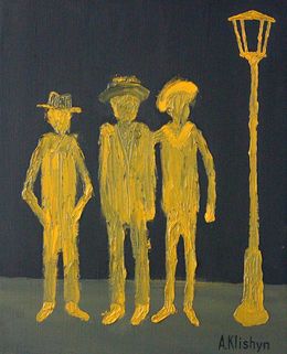 Gemälde, Three in hats, Andriy Klishyn