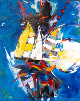 Peinture, Le vent des globes, Bernard Cadène