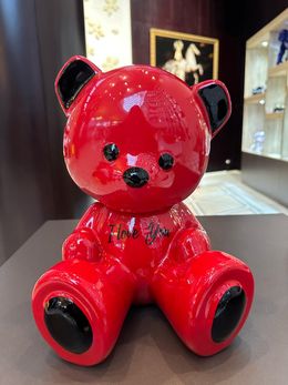 Sculpture, Small Bear, Red I Love You Design, Raffaele Ardor