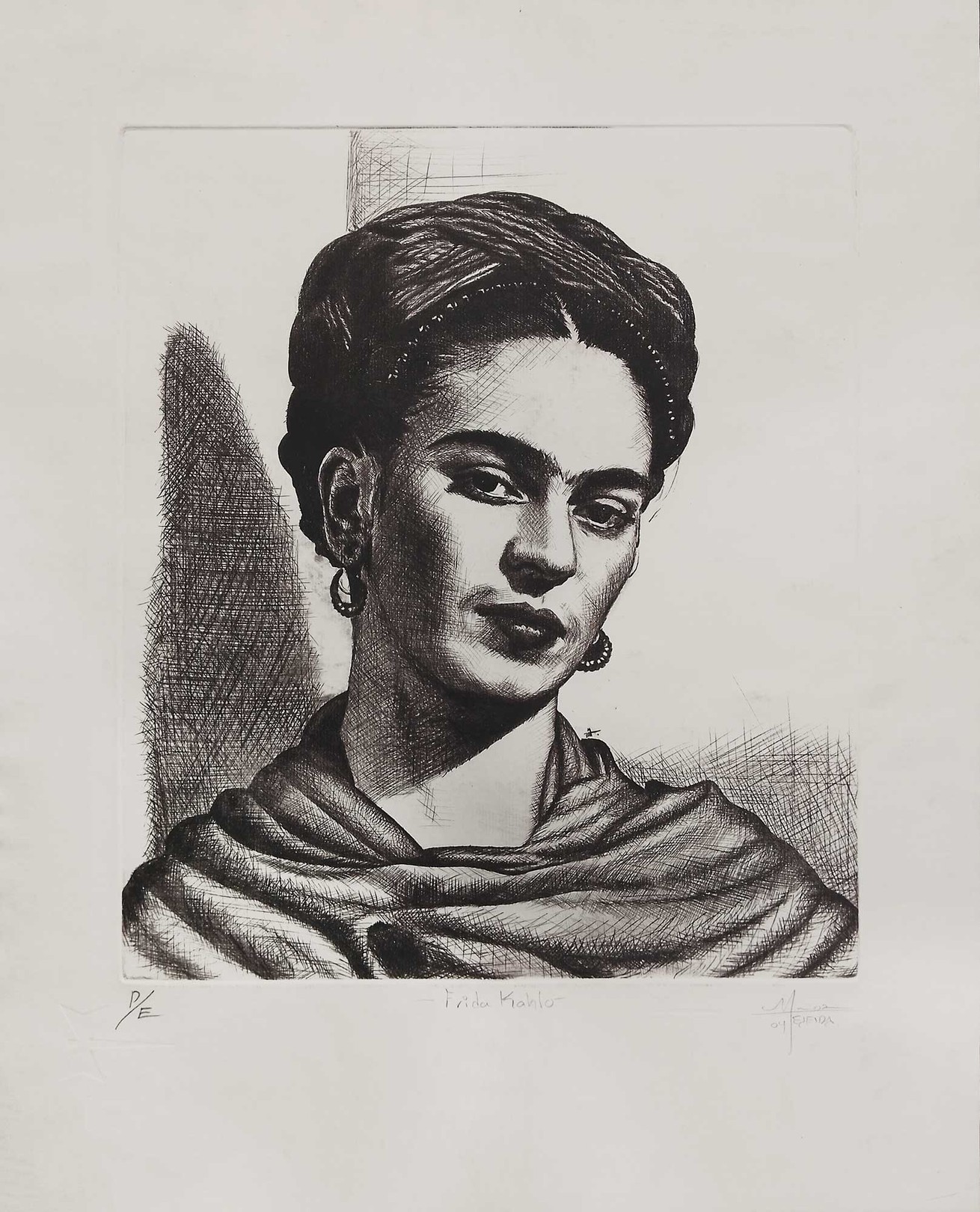 Francisco Muñoz Tejeida, Frida Kalho con rebozo Francisco Muñoz Tejeida, Frida Kalho con rebozo