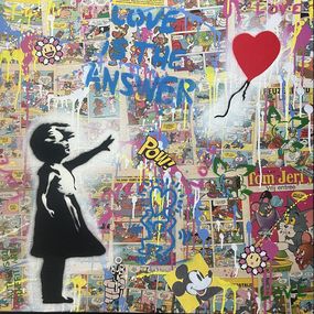 Gemälde, Girl with Balloon x POP x Love is the Answer, Koen Betjes
