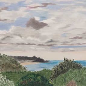 Fine Art Drawings, Plage des Jaunais, Gabriel Riesnert