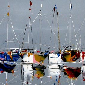 Peinture, Marine abstraite 2024-50, Fred Boutet
