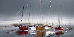 Gemälde, Marine abstraite 2022-12, Fred Boutet