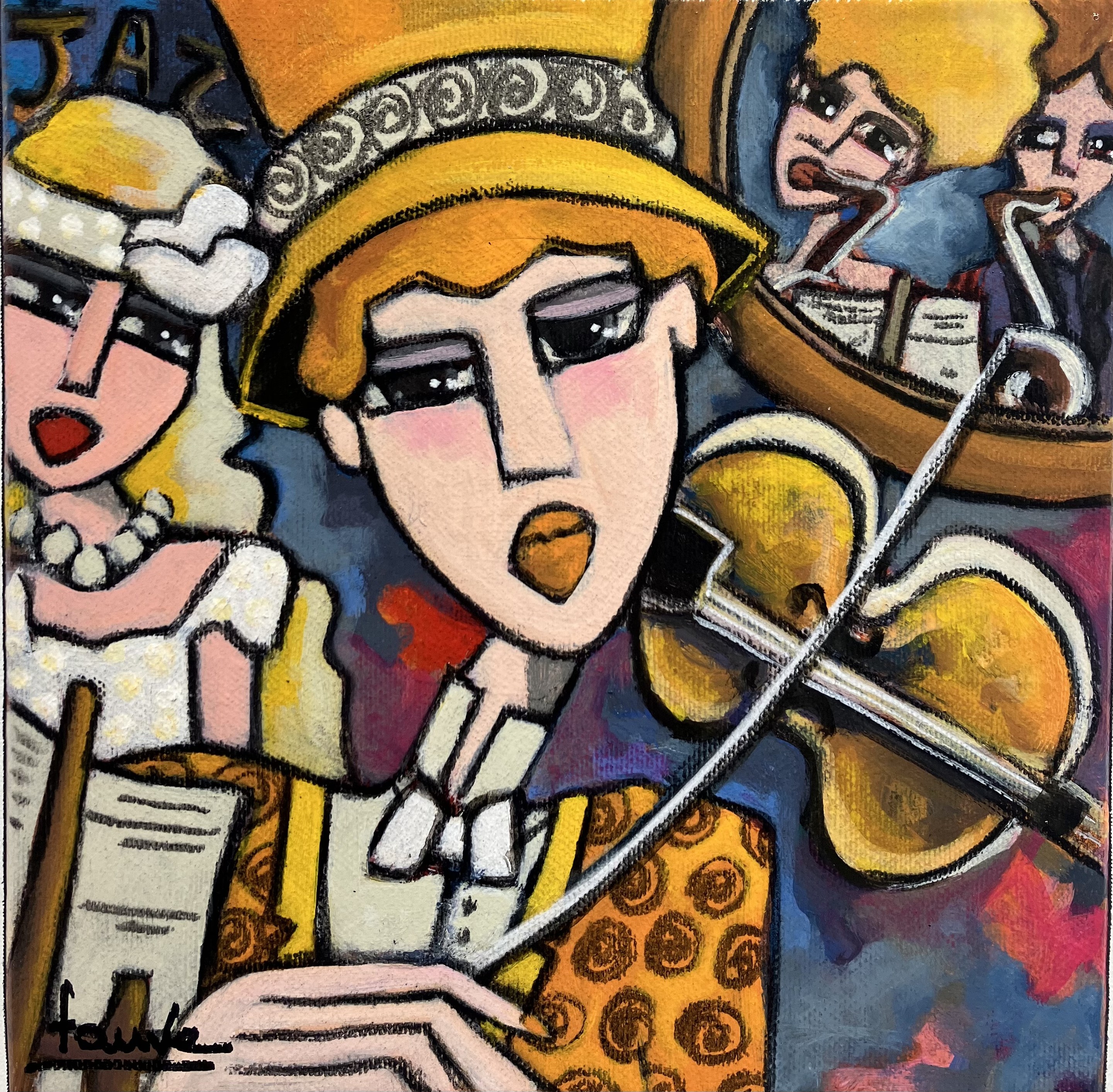 Martine Fauve Dechavanne, Le violoniste et la mariée Martine Fauve Dechavanne, Le violoniste et la mariée