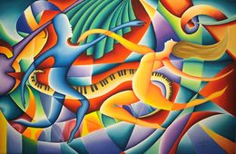 Gemälde, Dancing with the wind, Hani Badawi Leo