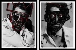 Fotografien, Jamie Dornan and David Gandy, Diptych. Intervened by the artists, Hunter & Gatti