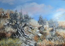 Peinture, Tree olive trees in Silikou, Kaiti Deligeorgi