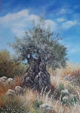 Peinture, Olive tree summer, Kaiti Deligeorgi