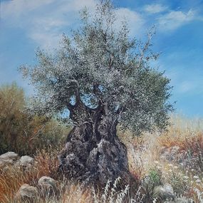 Painting, Olive tree summer, Kaiti Deligeorgi