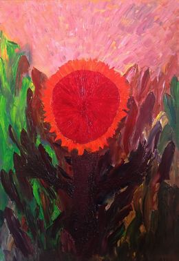 Pintura, Red flower, Andriy Klishyn
